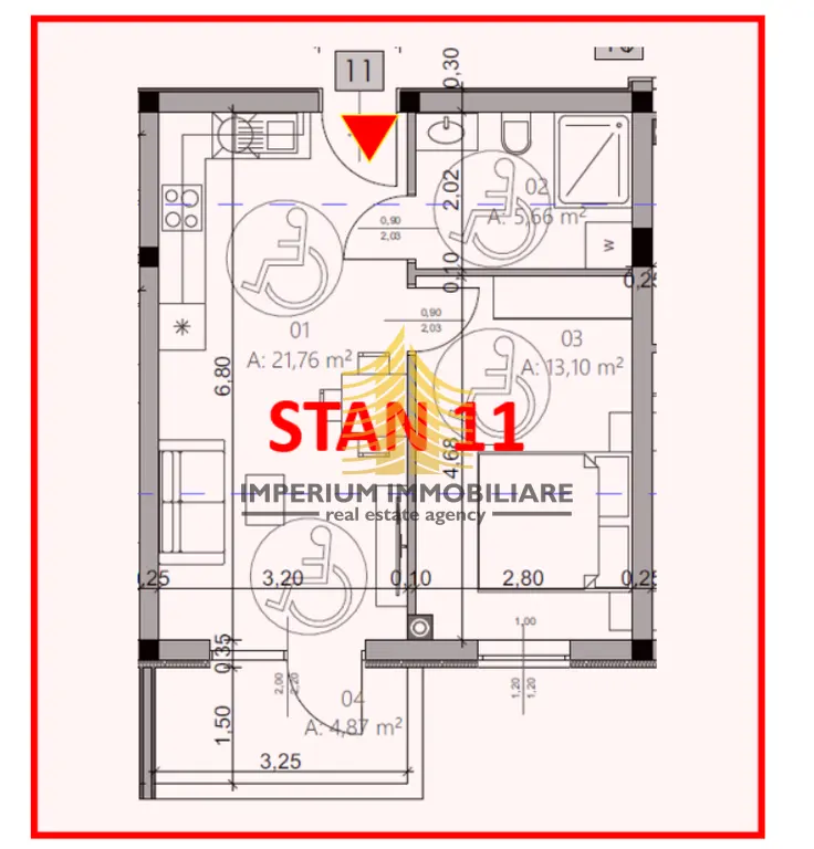 Stan na prodaju – Monvidal, Pula, 45,39 m², 1,5-sobni – fotografija 4
