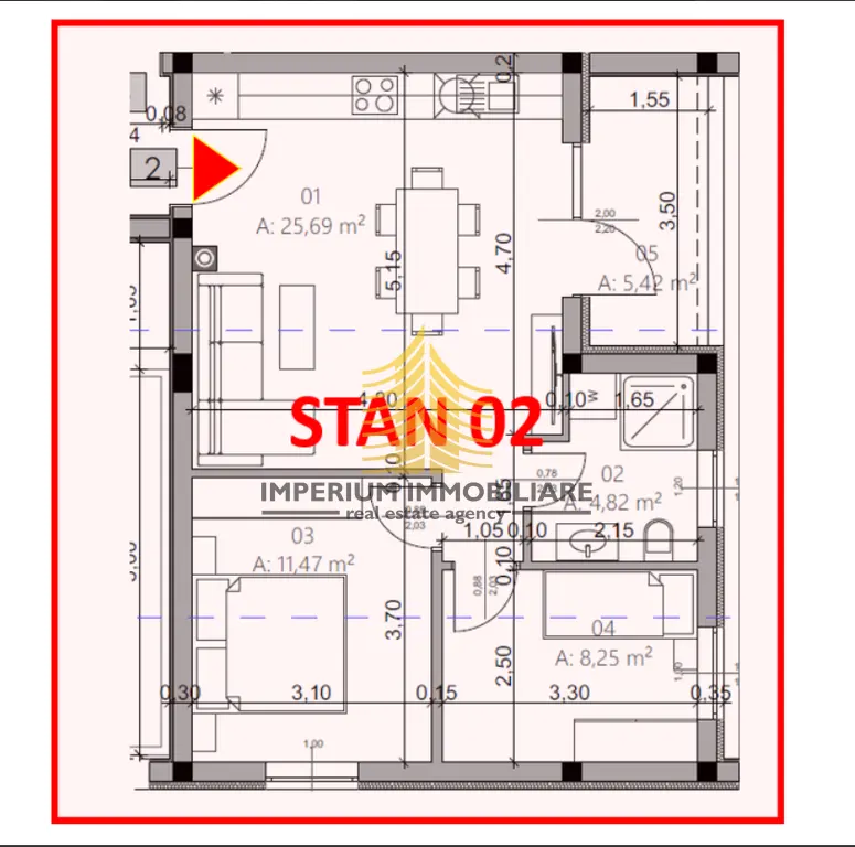Stan na prodaju – Monvidal, Pula, 54,3 m², 2,5-sobni – fotografija 3