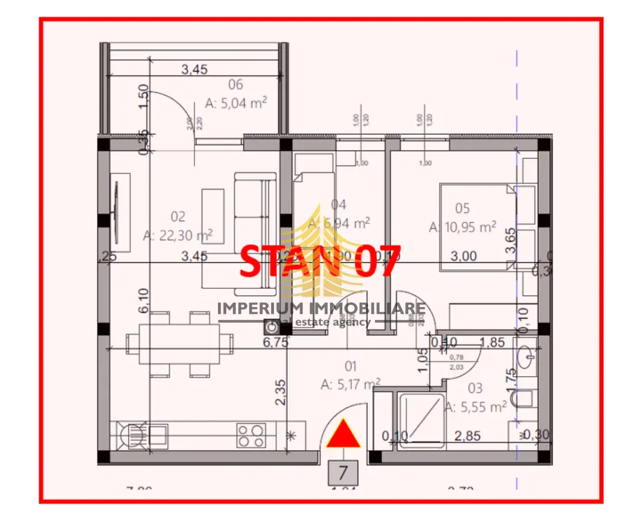 Stan na prodaju – Monvidal, Pula, 55,95 m², 2,5-sobni – fotografija 4