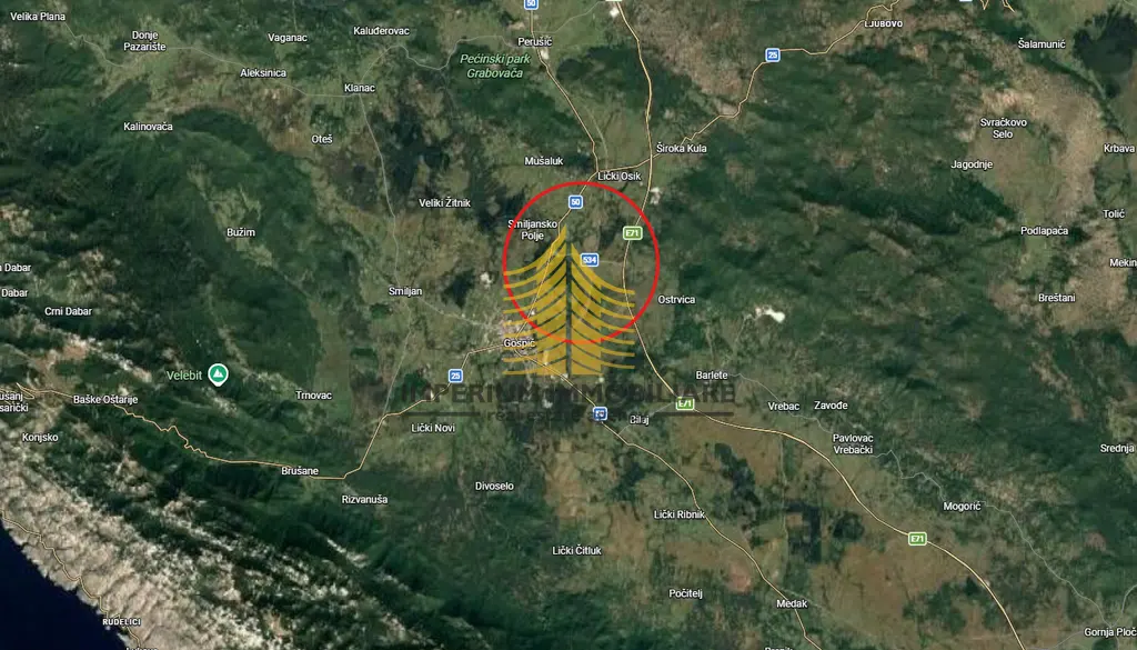 Zemljište na prodaju – Gospić, 17368 m²