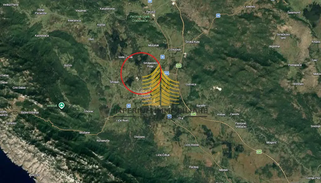 Zemljište na prodaju – Gospić, 8907 m²
