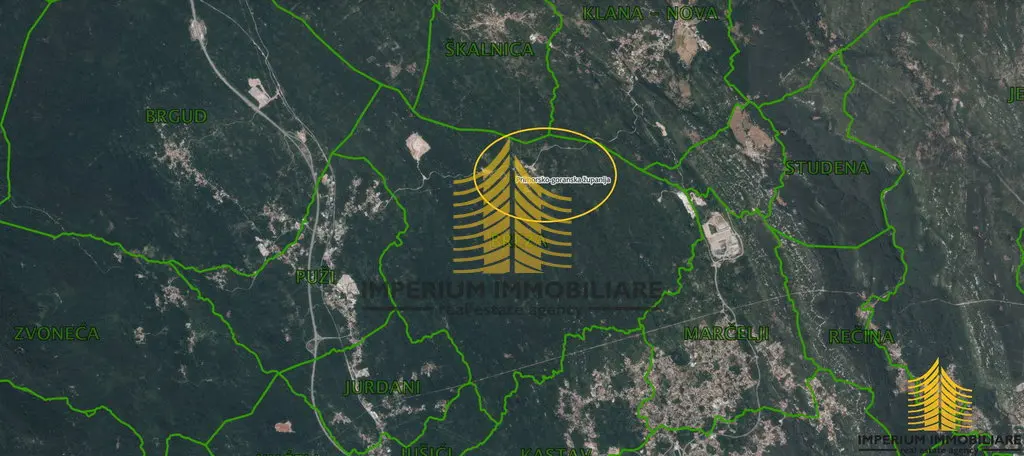 Zemljište na prodaju – Klana, 1213 m²