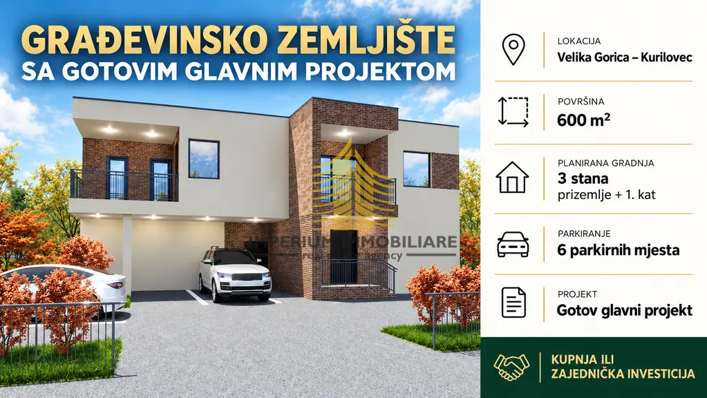 Zemljište na prodaju – Velika Gorica, 600 m²