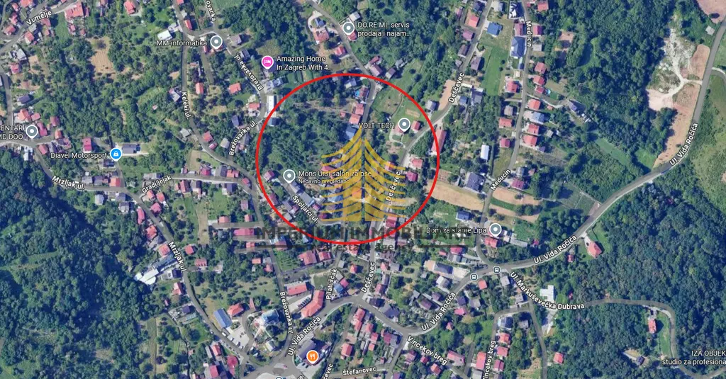 Zemljište na prodaju – Markuševec, Zagreb, 1100 m²
