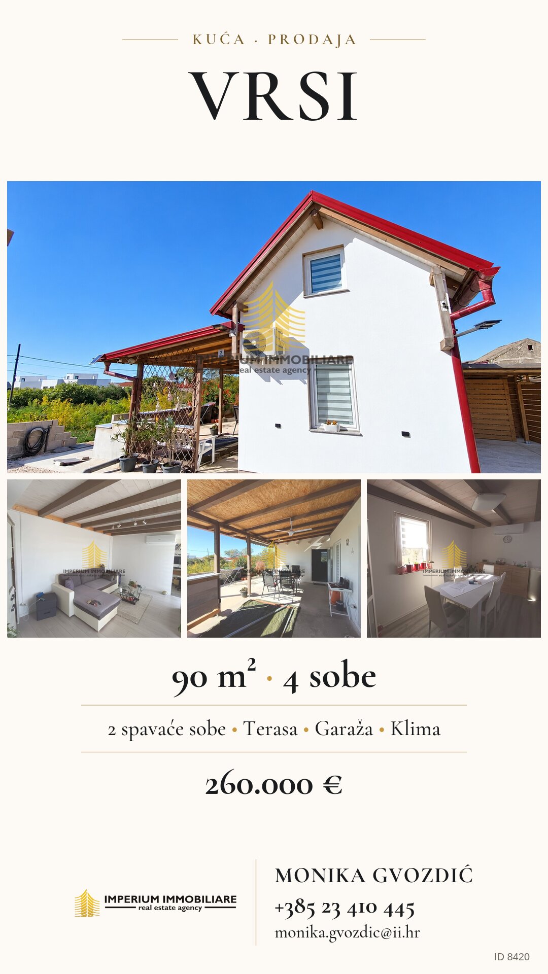 Social media visual – house, Vrsi, reference 8420