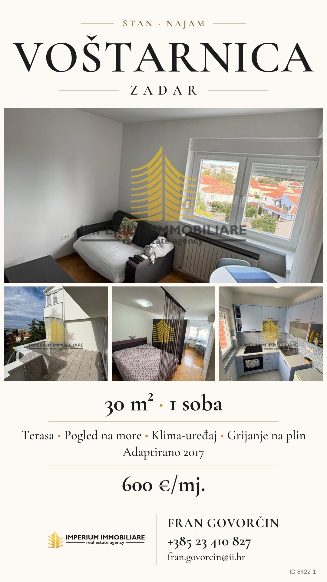Social media visual – apartment, Voštarnica, ref 8422-1