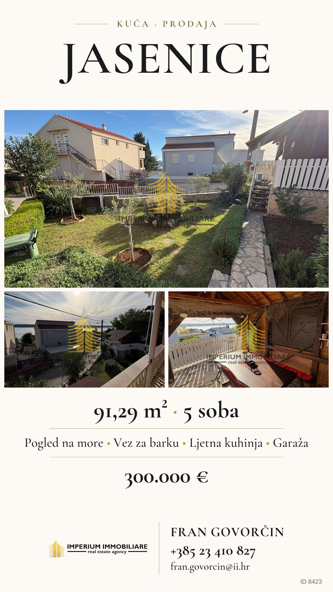 Social-Media-Visual – Haus, Jasenice, Code 8423