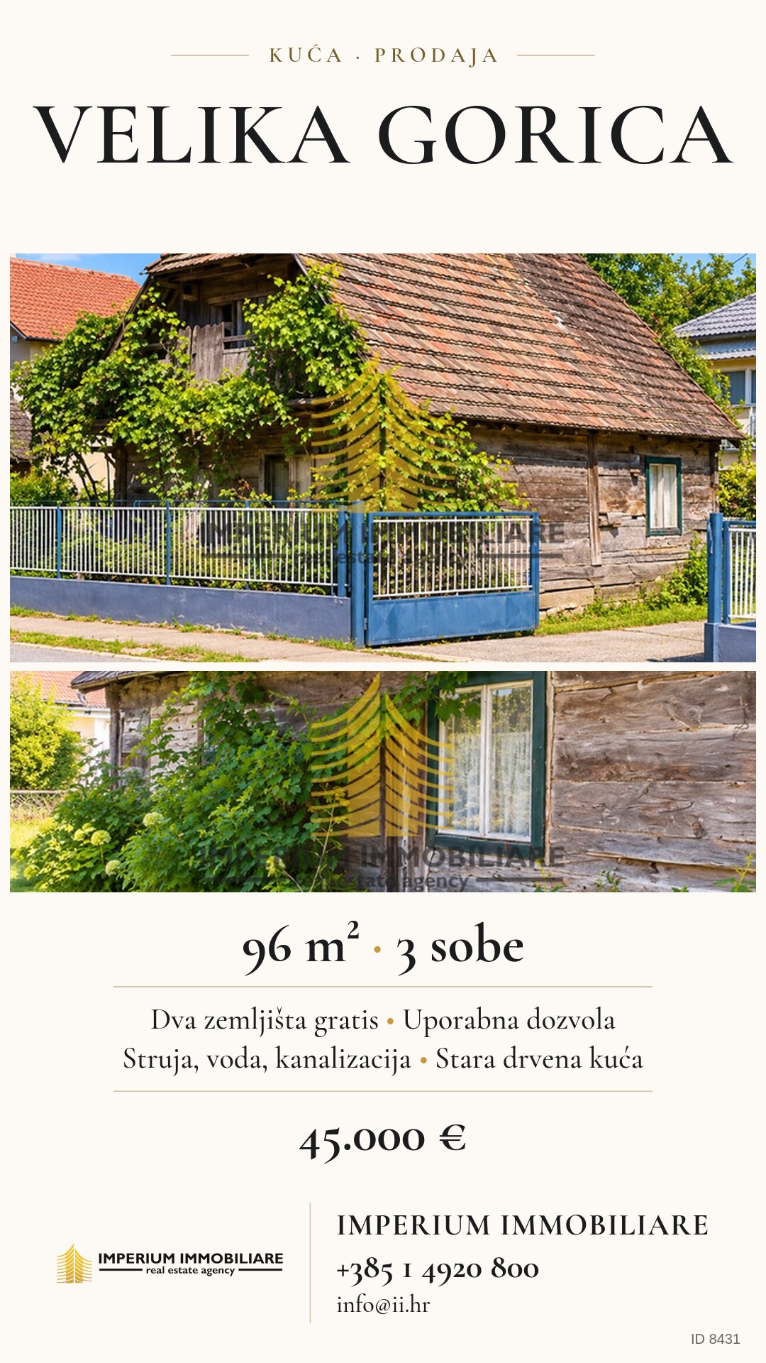 Grafik für soziale Medien – Haus, Velika Gorica, Referenznr. 8431