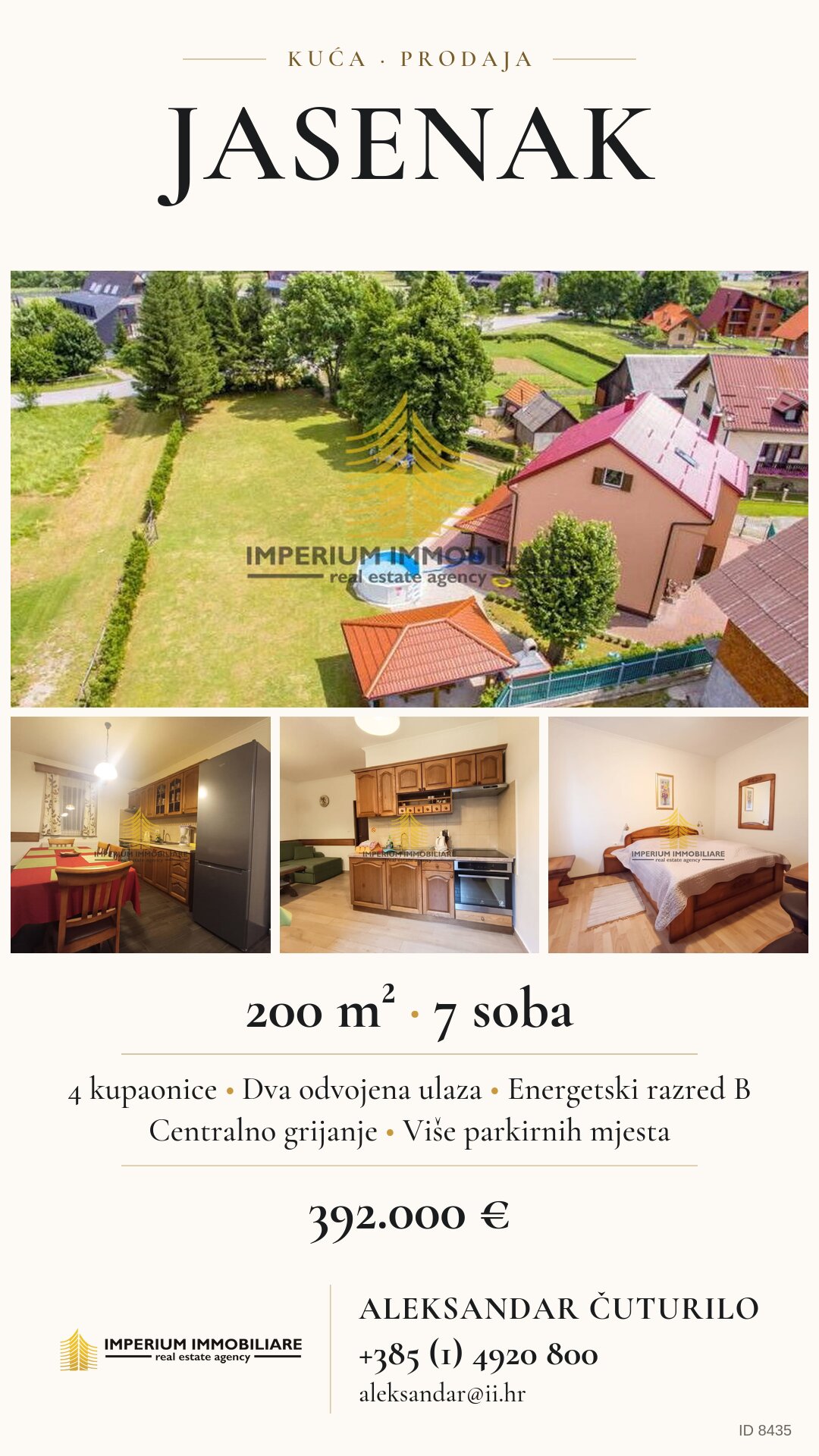 Grafik für soziale Medien – Haus, Jasenak, Referenznr. 8435