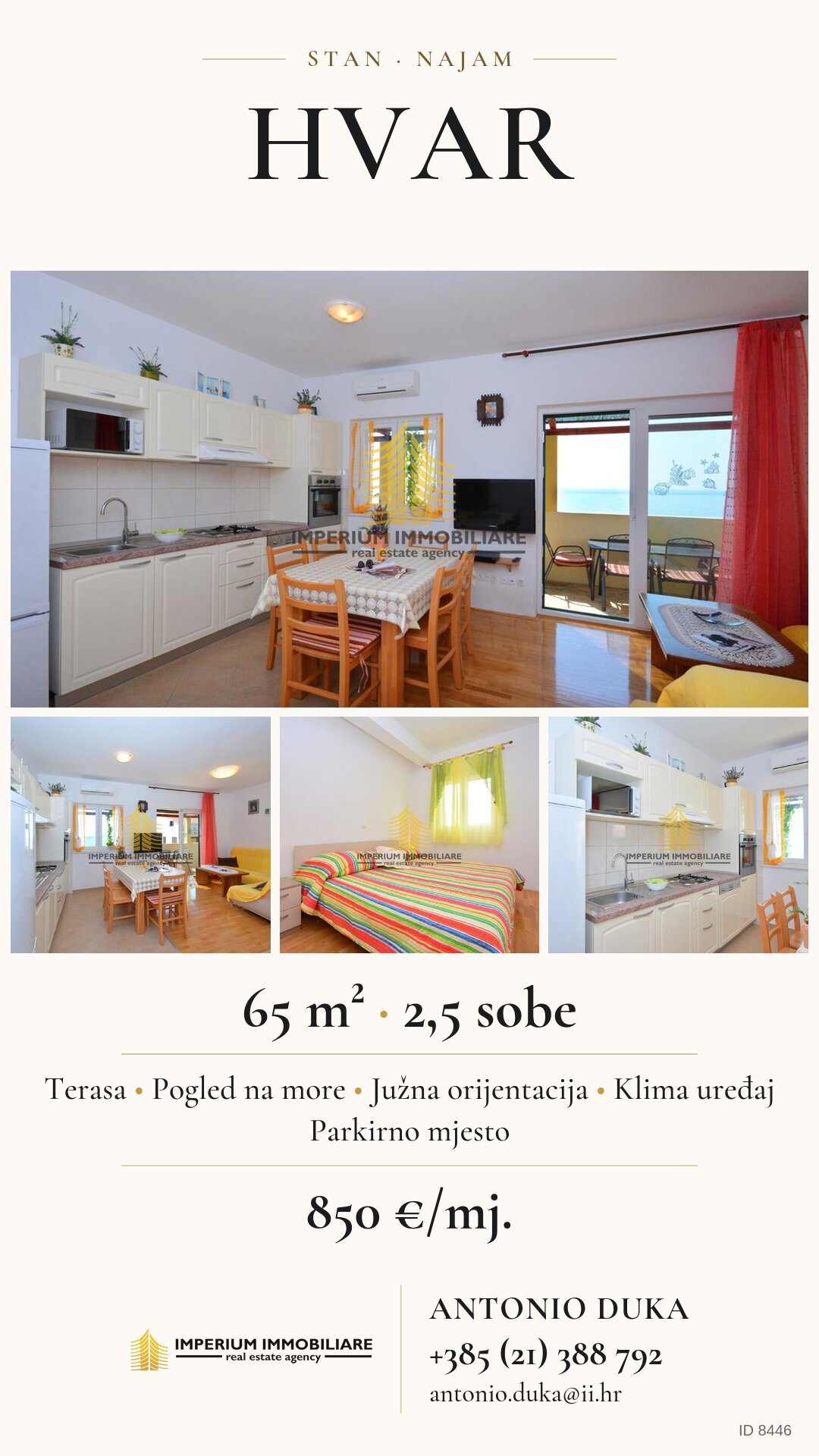 Social-Media-Visual – Wohnung, Hvar, Code 8446