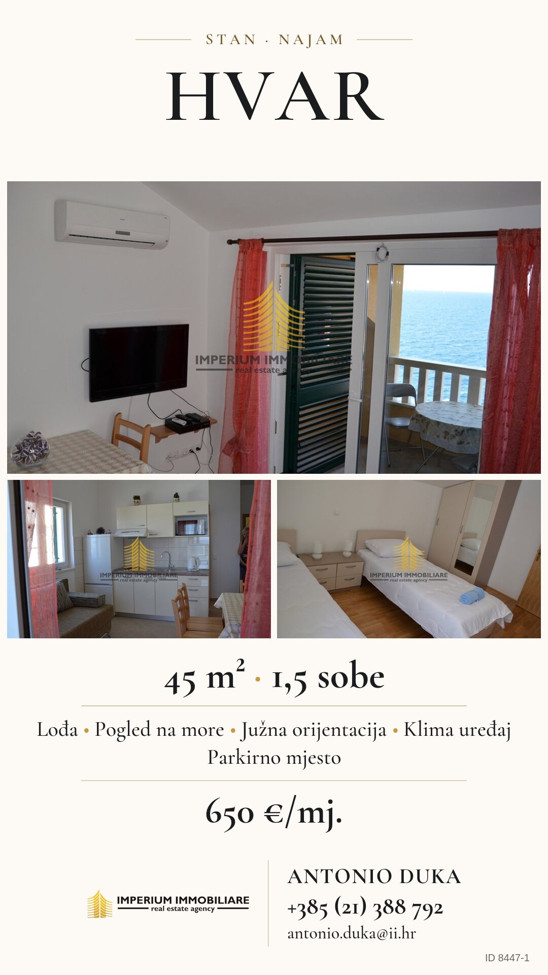 Social-Media-Visual – Wohnung, Hvar, Code 8447-1