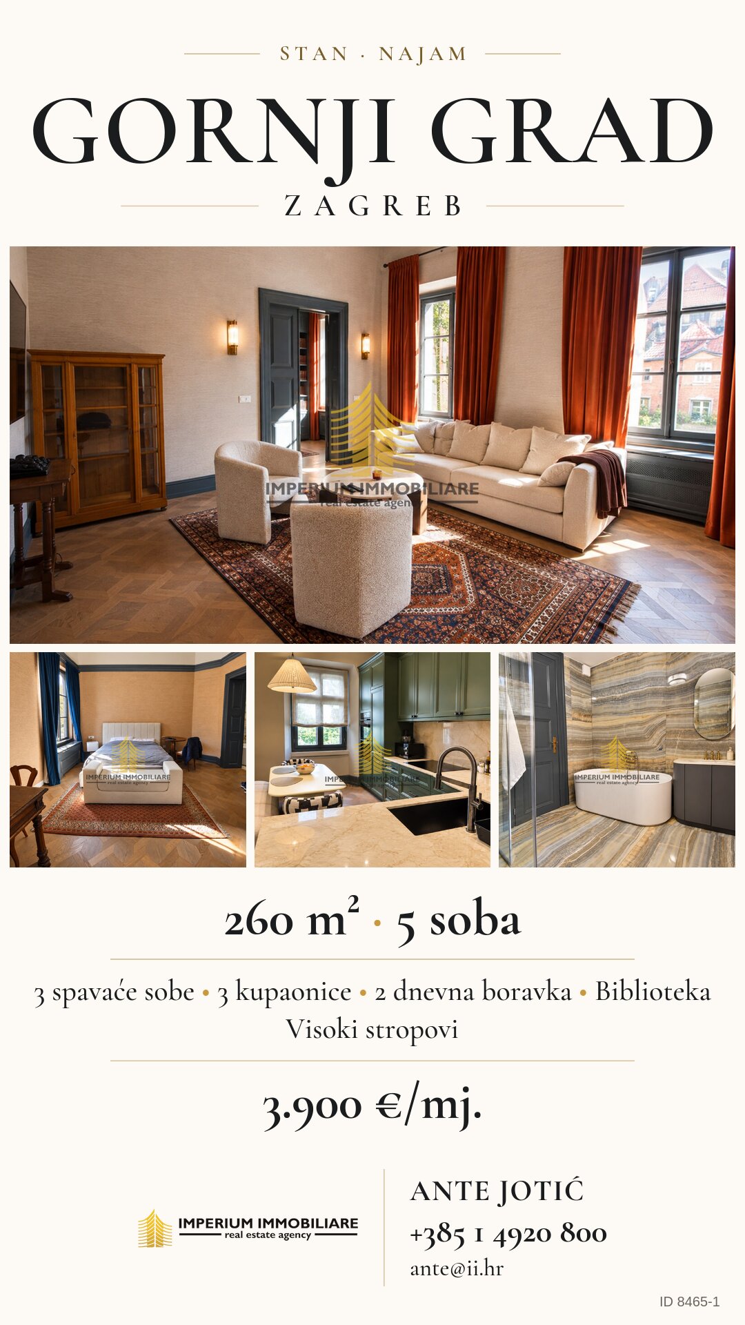 Vizuál pre sociálne siete – byt, Gornji grad, kód 8465-1