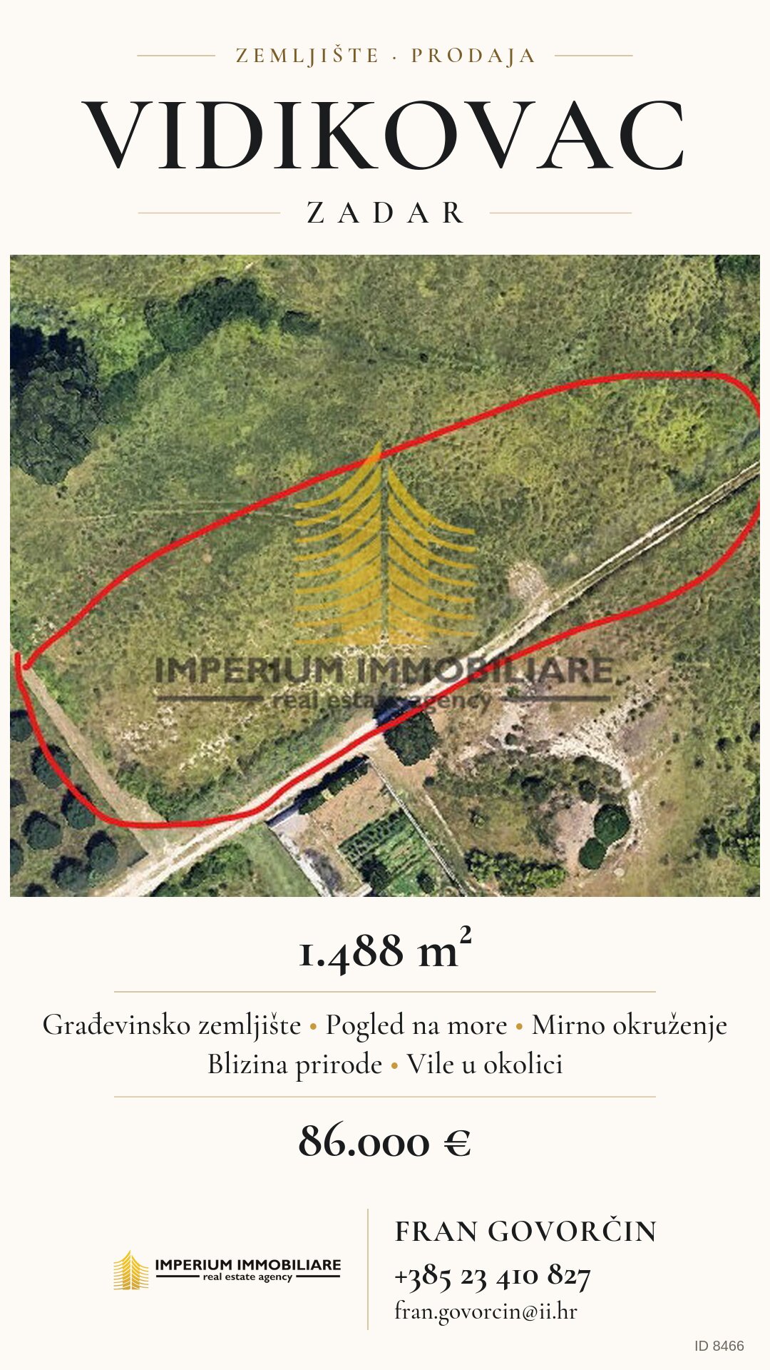 Obrázok pre sociálne siete – pozemok, Vidikovac, kód 8466