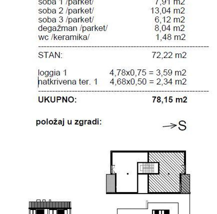 Stan: Zagreb (Borčec) LUX. NOVOGRADNJA , 78.00 m2, 4soban (prodaja)